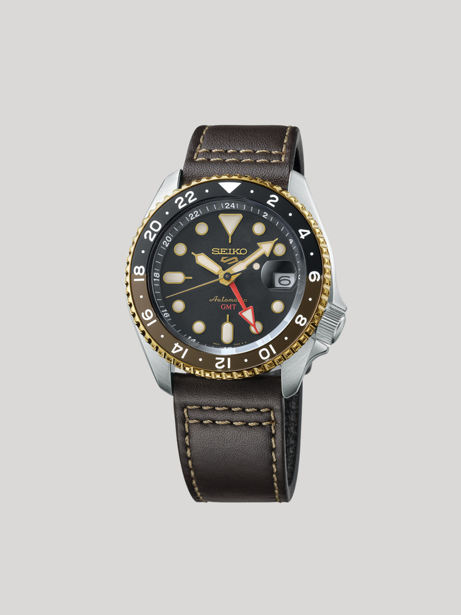 Seiko 5 Sports Automatic GMT Brown Dial
